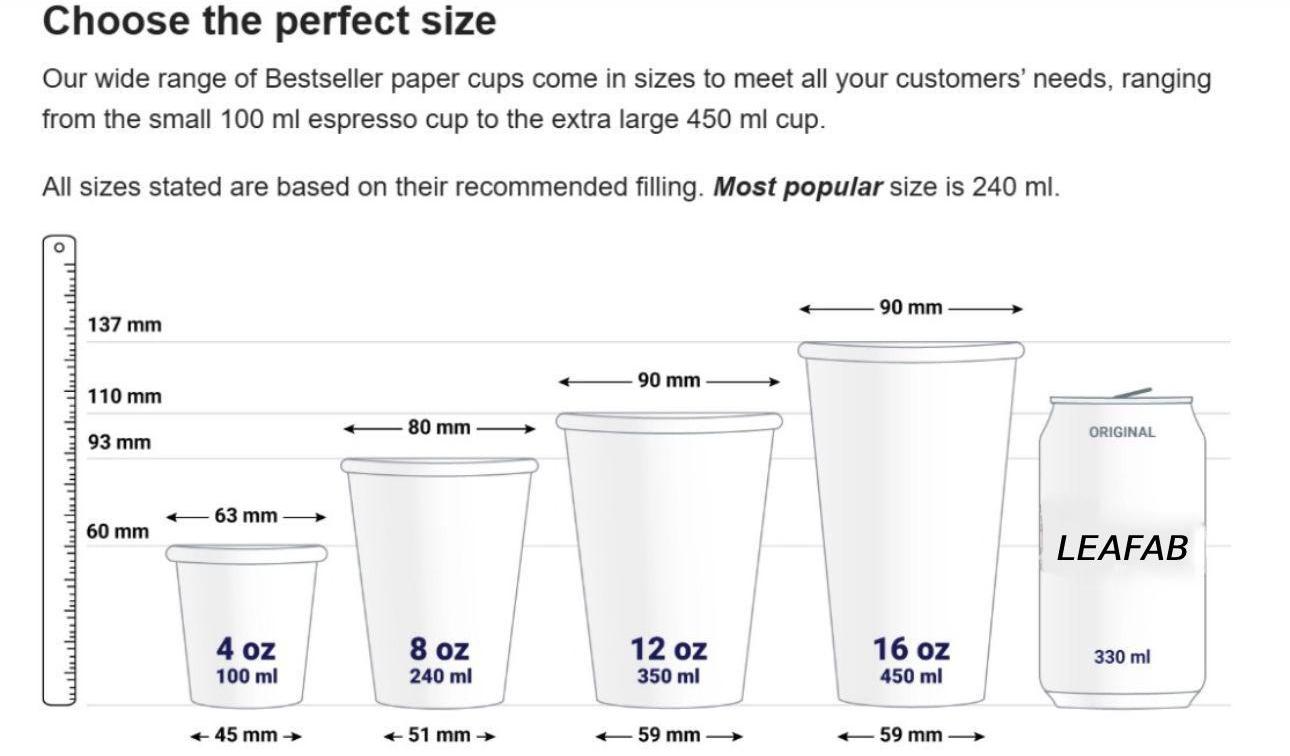 350ml Coffee Paper Cups