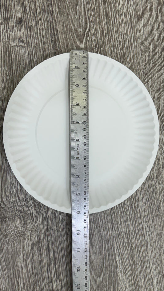 9 Inch White Paper Plates