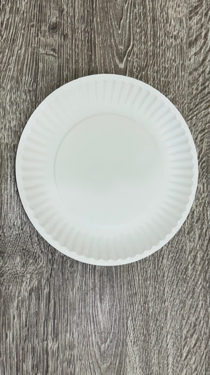 9 Inch White Paper Plates