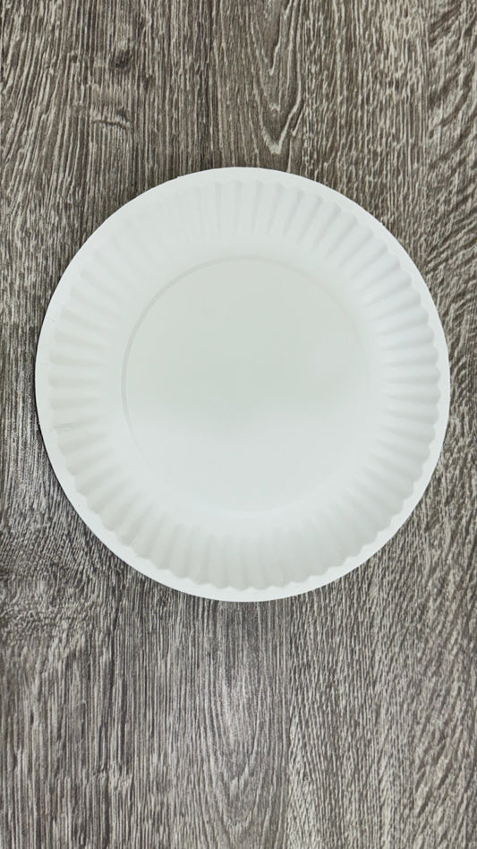 9 Inch White Paper Plates